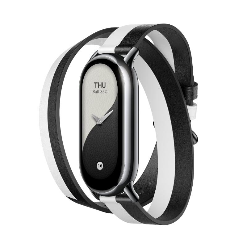 Xiaomi Smart Band 8 Double Wrap Strap - Black and white