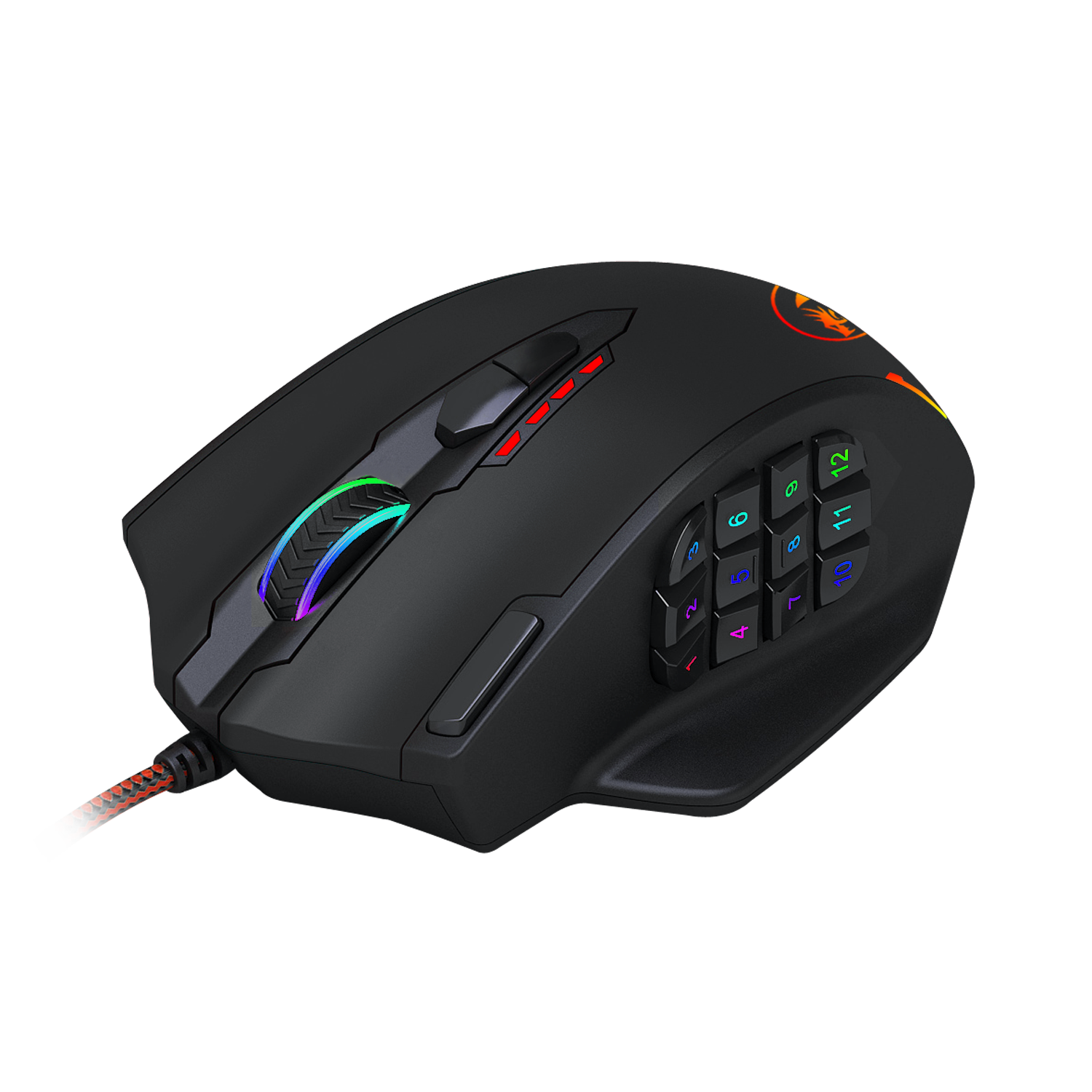 REDRAGON IMPACT 12400DPI MMO Gaming Mouse - Black