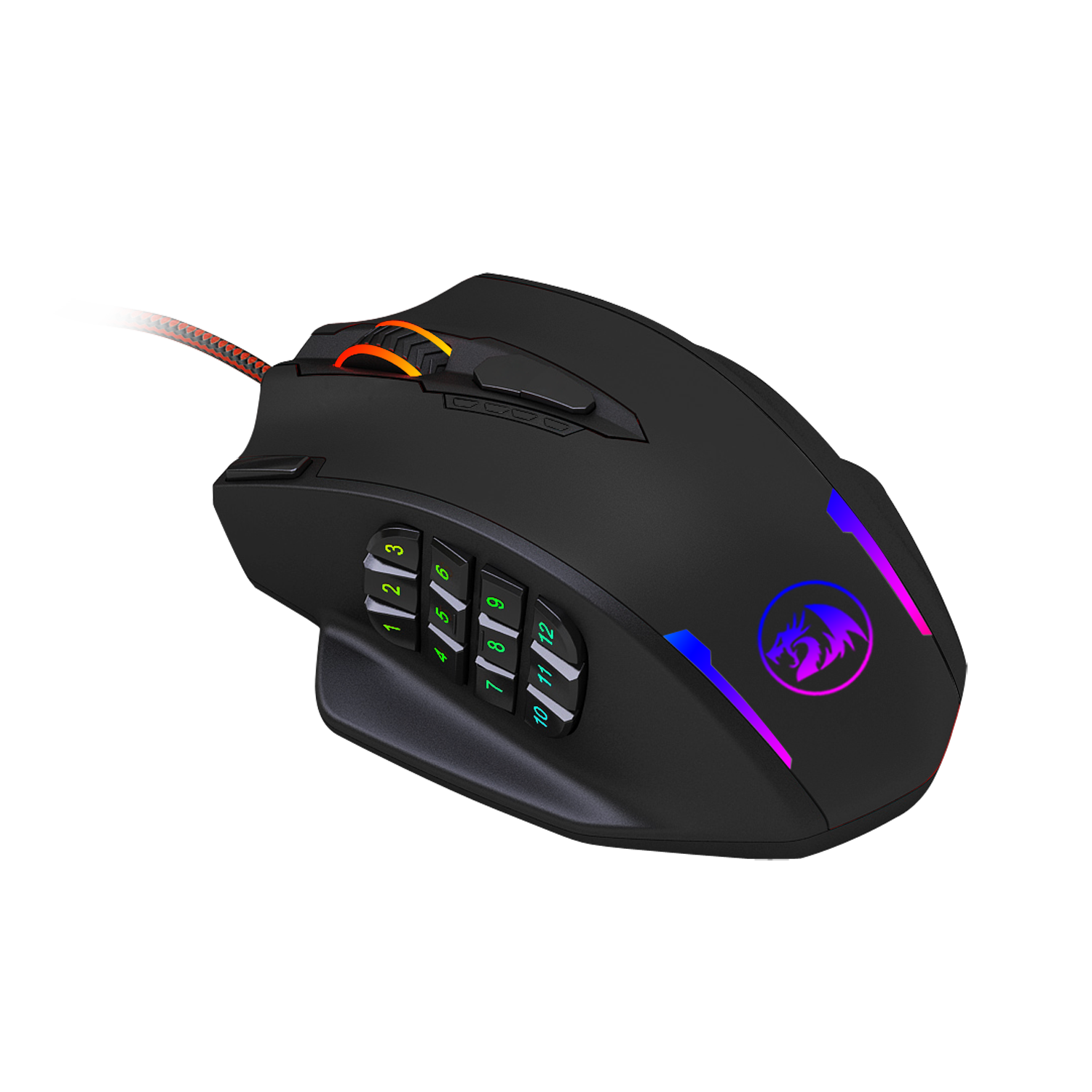 REDRAGON IMPACT 12400DPI MMO Gaming Mouse - Black