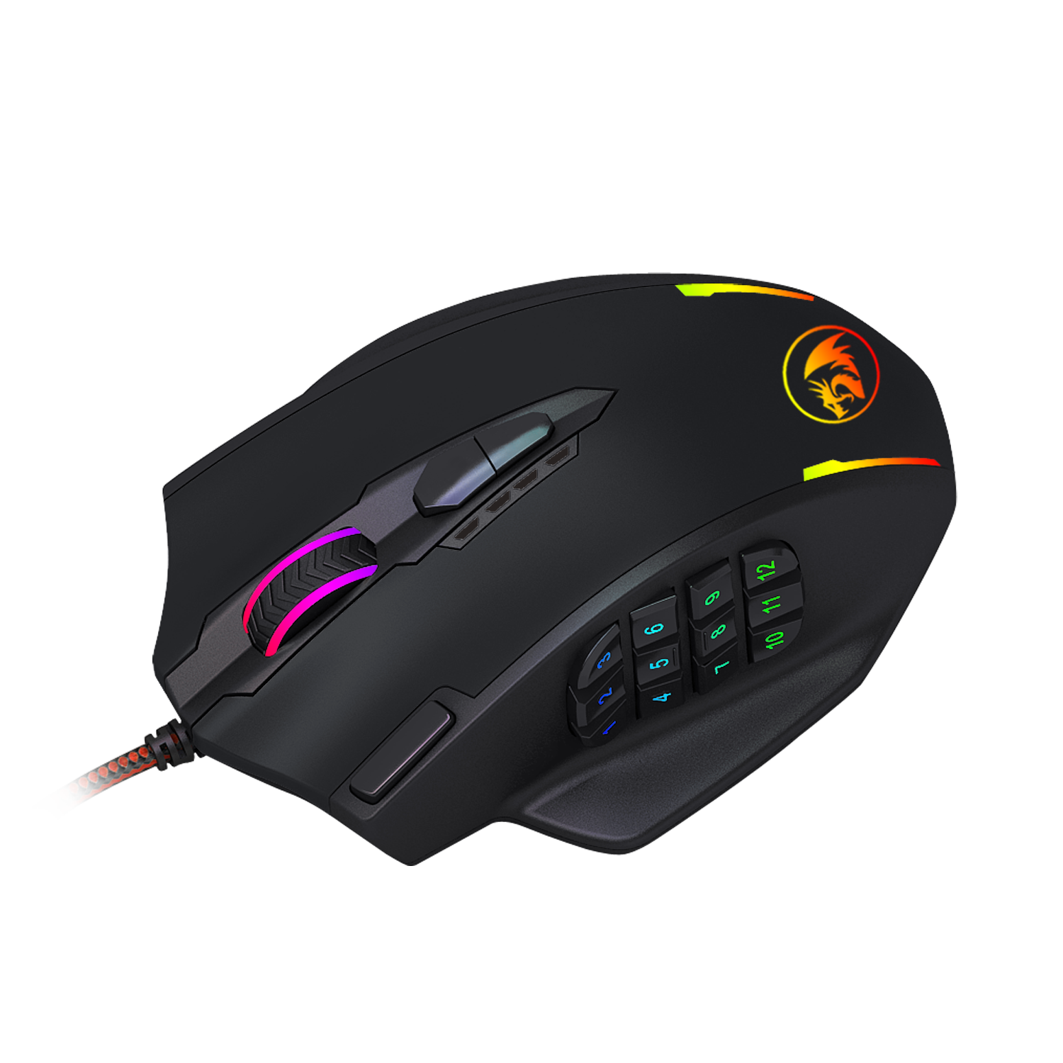 REDRAGON IMPACT 12400DPI MMO Gaming Mouse - Black