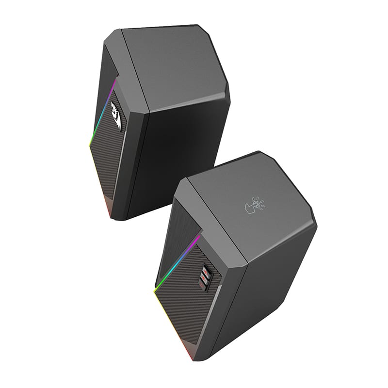 REDRAGON 2.0 Satellite Speaker ANVIL 2 x 3W RGB USB|Aux Gaming Speaker - Black