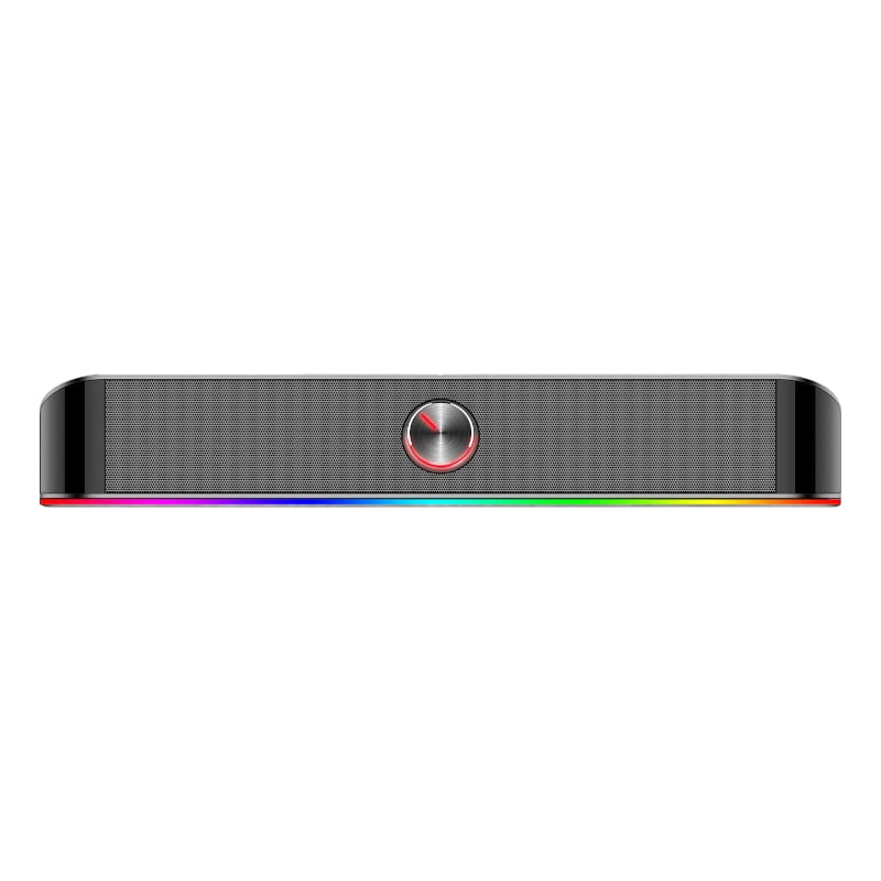 REDRAGON 2.0 Sound Bar ADIEMUS 2 x 3W RGB USB|Aux PC Gaming Speaker - Black