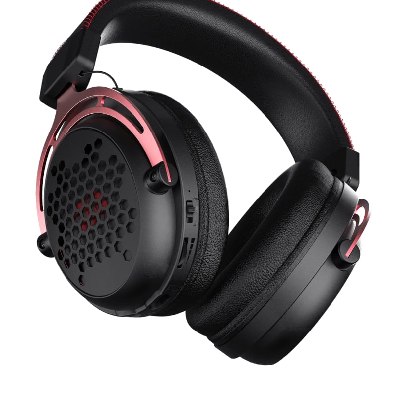 REDRAGON Over-Ear DIOMEDES Honeycomb 3.5mm AUX Gaming Headset - Black