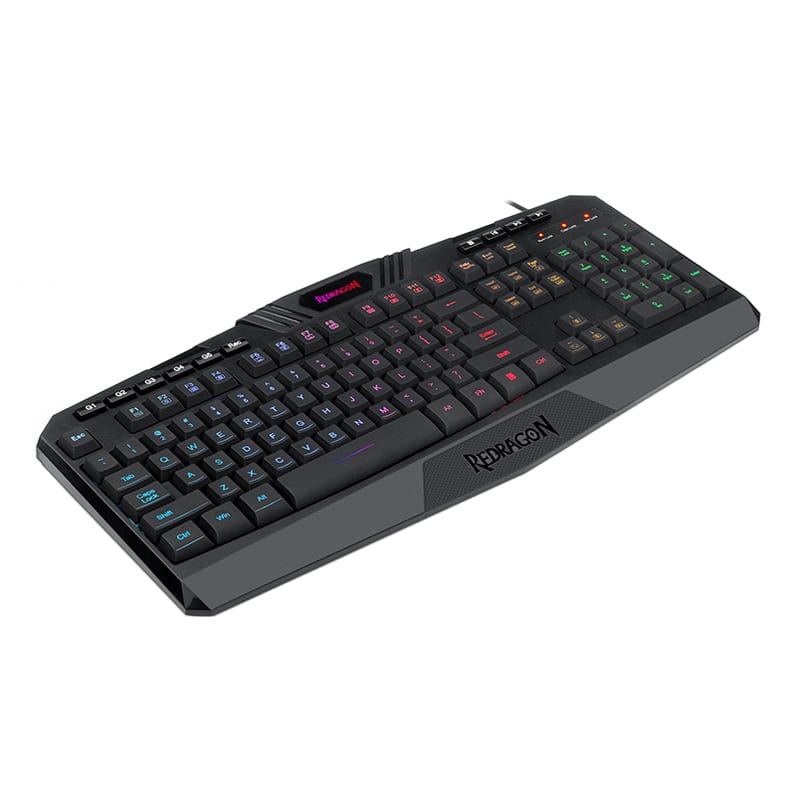 REDRAGON HARPE Membrane|RGB Backlit|12 Multimedia Keys|19 Non-Conflict Gaming Keyboard - Black