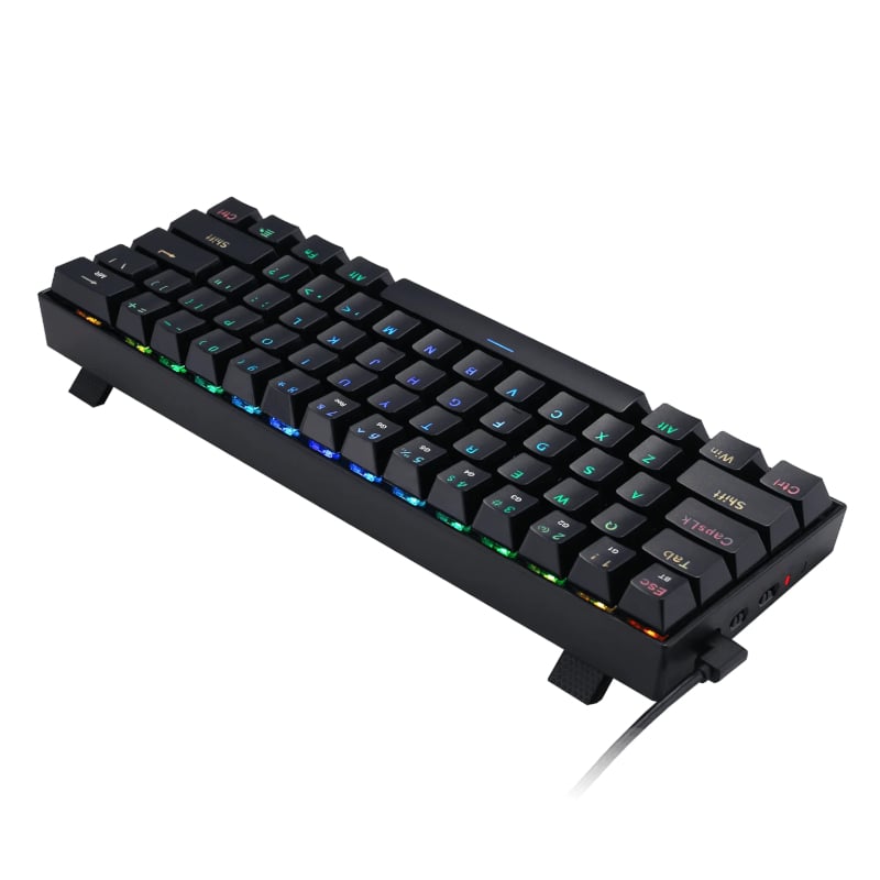 REDRAGON DRACONIC PRO Mechanical 61 Key|Bluetooth 5.0|RGB 9 Colour Modes|Rechargable Battery|Type-C Charging Cable Gaming Keyboard - Black