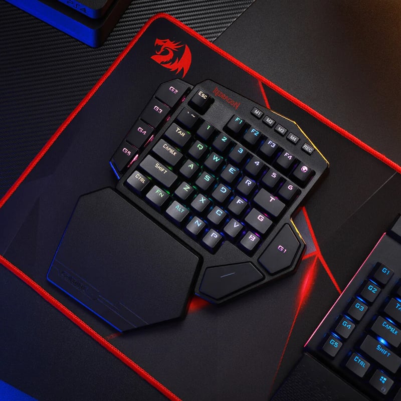 REDRAGON Diti Elite One-Handed RGB Wireless Mechanical Gaming Keyboard - Black