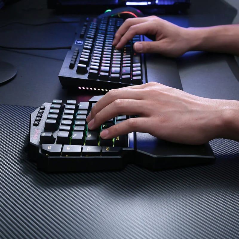 REDRAGON Diti Elite One-Handed RGB Wireless Mechanical Gaming Keyboard - Black