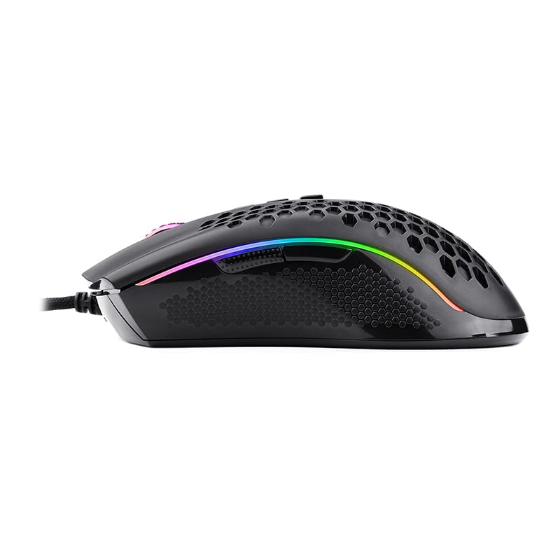 REDRAGON STORM 12400DPI 7 Buttons|Ergonomic Design|P3327 Optical Sensor|Lightweight Body|RGB Backlit gaming Mouse - Black