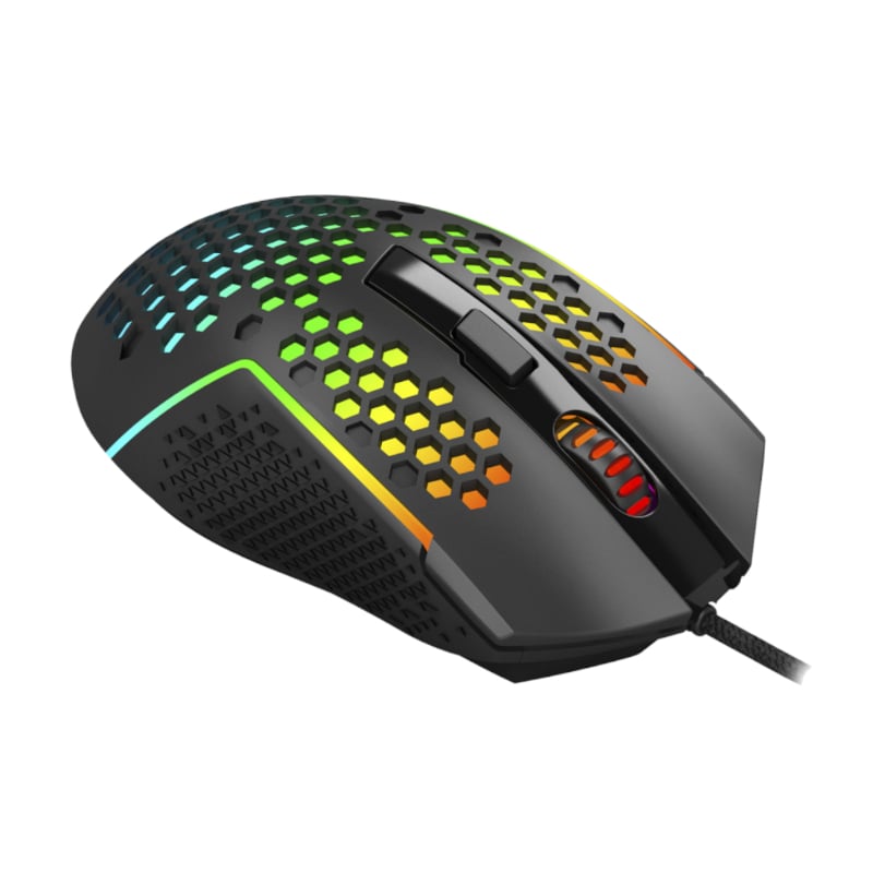 REDRAGON Reaping 6200DPI RGB LightWeight 65g Gaming Mouse - Black