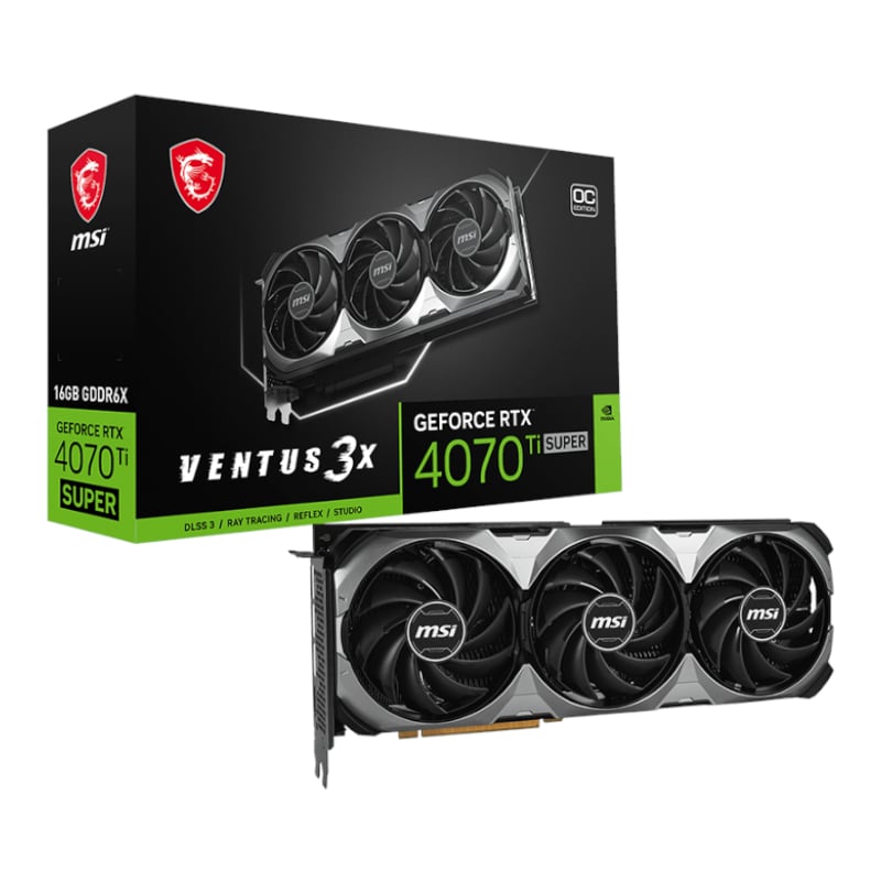 MSI Nvidia GeForce RTX 4070Ti Super Ventus 3x OC 16GB Graphics Card