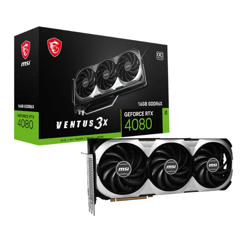 MSI Nvidia GeForce RTX 4080 Ventus 3X OC 16G GDDR6X 256-BIT Graphics Card