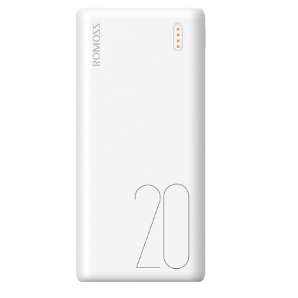 Romoss Simple 20 20000mAh Dual Output Power Bank - White